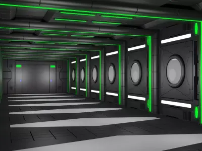Sci Fi Corridor Lab 3D model