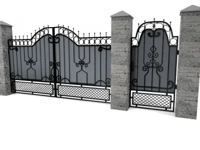 Wicket and gate metal  3D model