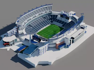 gillette stadium 3D model