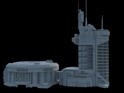 Sci-Fi - Industrial Complex 3D model