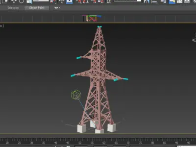 Electrisity Tower 110kV Free low-poly 3D model