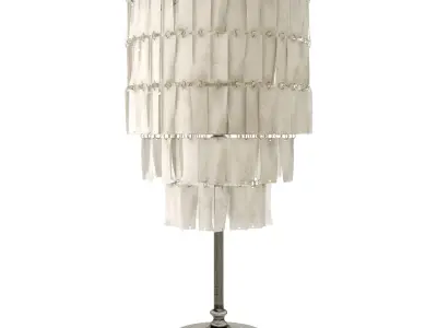 SKYE TABLE LAMP AGED SILVER 3D model