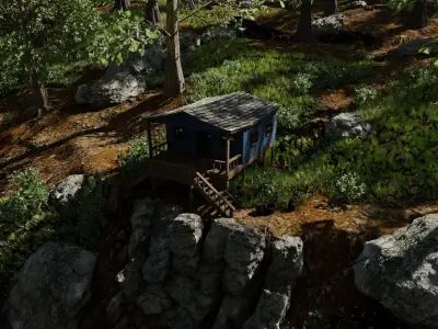 Cabin Scene 3D model