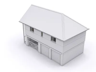 Townhouse 14 Low-poly 3D model
