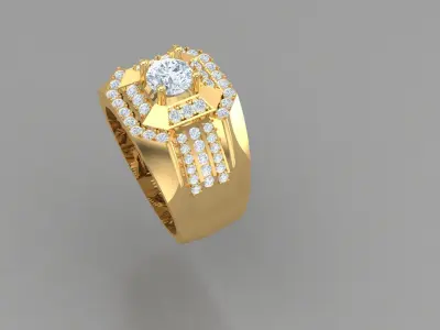  ring men 3D print model 3D print model