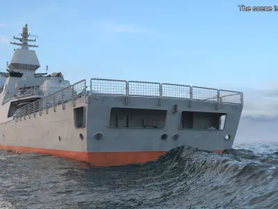 Iranian Destroyer Deylaman Rigged 
