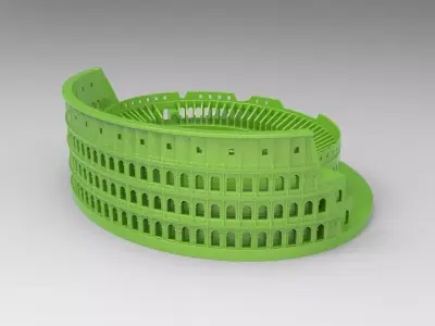 3D design of the iconic Colosseum in Rome 3D print model