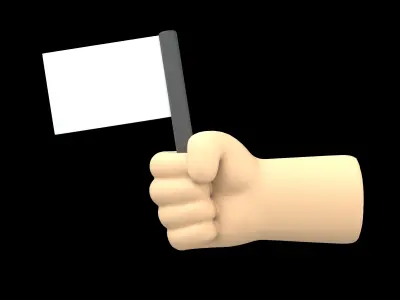 Surrender Icon v1 002 Low-poly 3D model