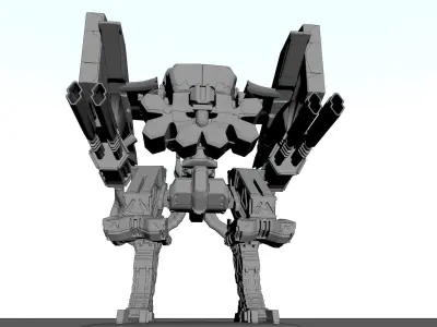 Cyborg Prototype Mecha Robot SciFi  3D model