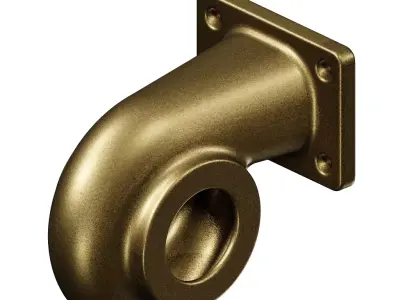 Brass Turbine Housing 3D model