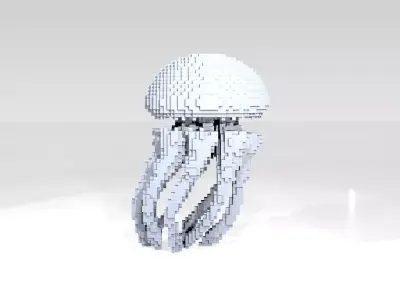 Jellyfish Voxel 3D model