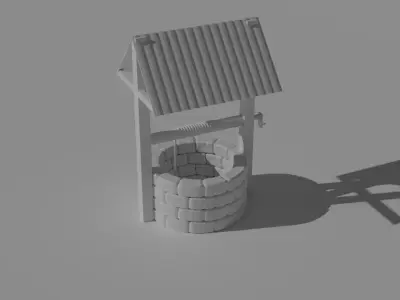 well in blender 3D model