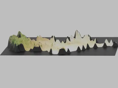 Tunisia Map Country Low-poly 3D model