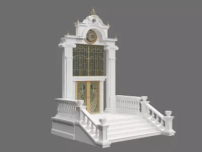 Classic Door Gate 2 3D model