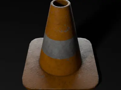 traffic cone 3D model 20