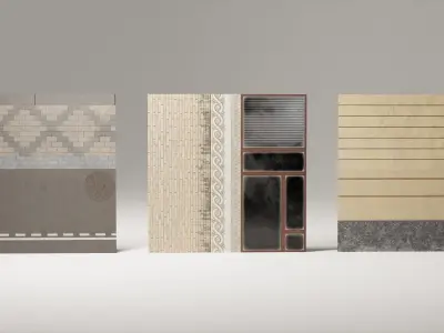 Modular Building Low-poly 3D model