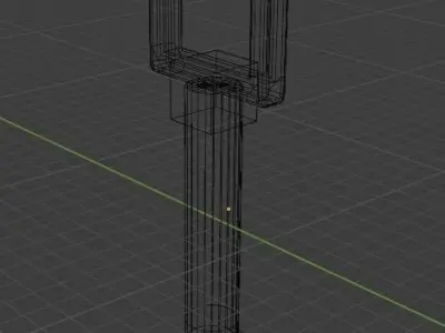 Old Key - Rusty Iron Material 3 Low-poly 3D model