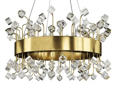 Royalton Round Color Crystal Chandelier Low-poly 3D model