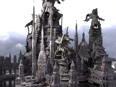 Lycan Palace Kings Castle Kitbash 1  3D model