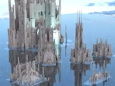 Valhalla Ancient Ruin Kitbash Odins Tower 3D 3D model