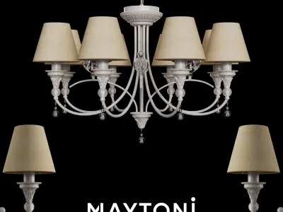 Chandelier Torino ARM139-08-W Maytoni Classic Free 3D model