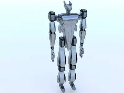 Rigged Robot Cyborg Character Sci Fi 3D model