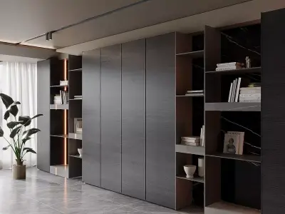 Living room decorative cabinet 3D model