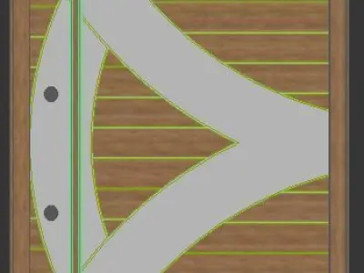 Door wood Low-poly 3D model buy