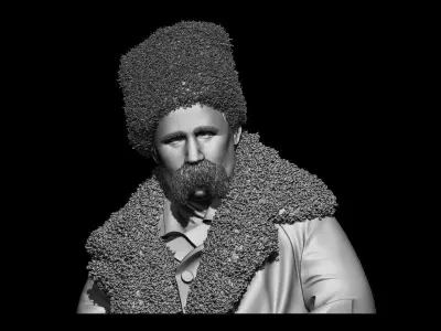 Taras Shevchenko Realistic Bust 3D print model