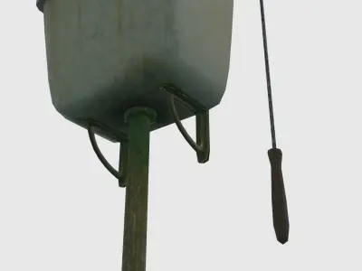 Low Poly Victorian Bathroom Fixtures Low-poly 3D model