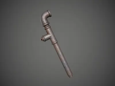 Iron Pipe  Low-poly 3D model