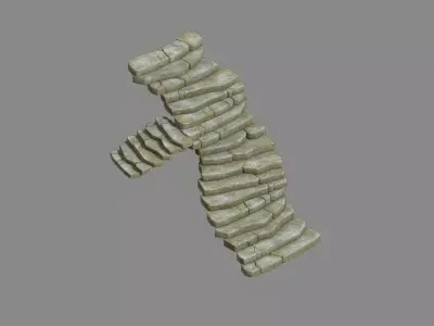 Outskirts - Ling environment - stone staircase 3D model