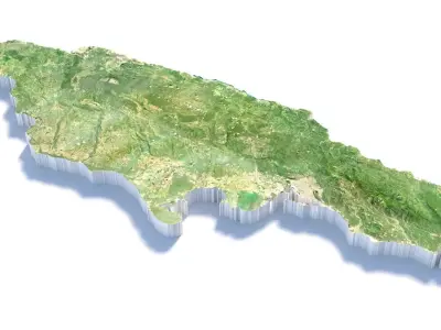 Jamaica Terrain Country 3D model