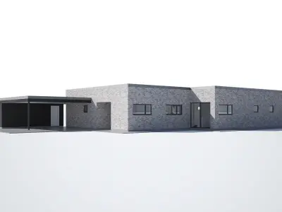 Danish - Scandinavian - detached house 001 3D model