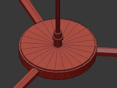 Cairo Five Arm Contemporary Chandelier 3D model