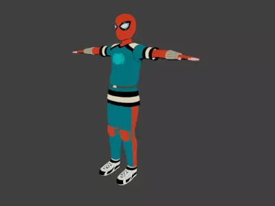 Your friendly neighborhood Spider-inspired 3D Character Low-poly 3D model
