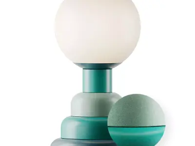 Henley Green Stacked Table Lamp 3D model
