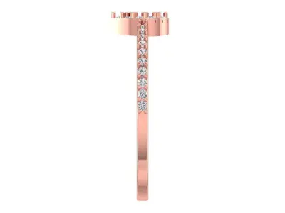 Solitaire Women Light Weight Band Ring 3D print model 22