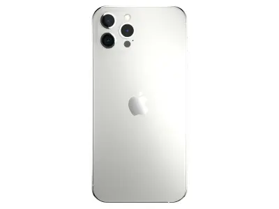 Apple iPhone 13 Pro Max Silver Low-poly 3D model