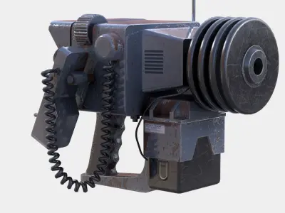 Handheld Sci-Fi Game Ready Sonar Device Low-poly 3D model