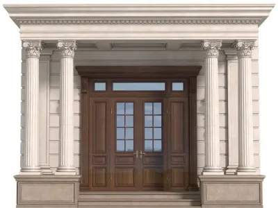 Entrance to the house Classic Porch Entry group 3D model