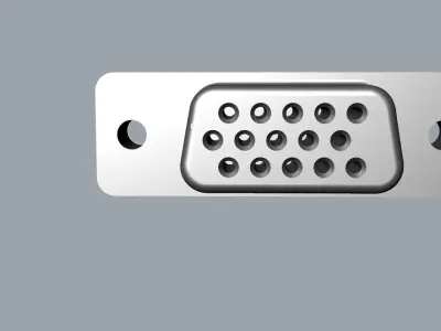 VGA cable interface 3D  model 3D print model
