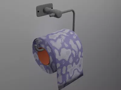 Toilet Paper Holder 3D model  Free low-poly 3D model