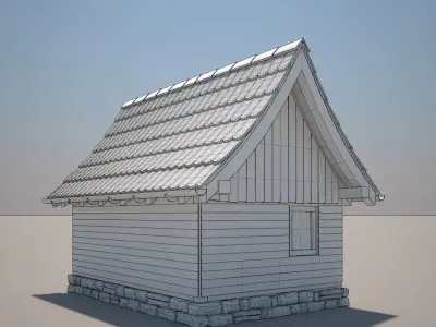 Cartoon Medieval House 06 3D model