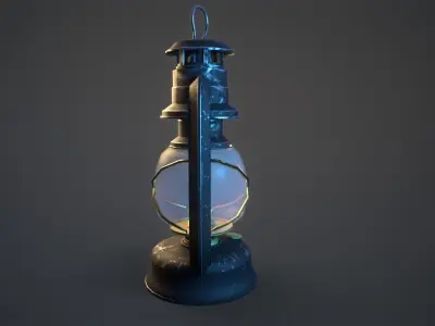 Lantern Lamp Low-poly 3D model