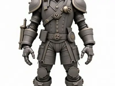 steampunk robotic 8 3D print model