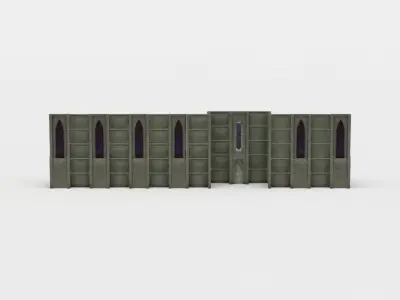 Temple room Low-poly 3D model