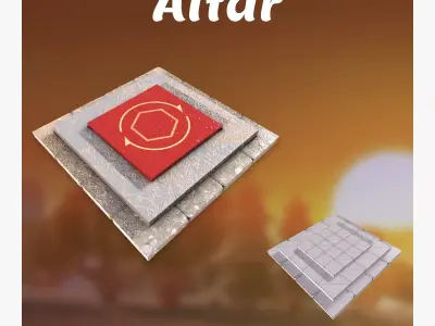 Altar  Low-poly 3D model