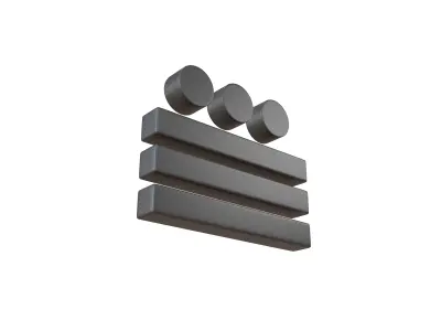 Maya Numerals 18 v1 001 Low-poly 3D model