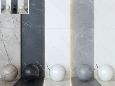Atlas Concorde Forte dei Marmi Marble - 5 Types -Set of 44 Texture
